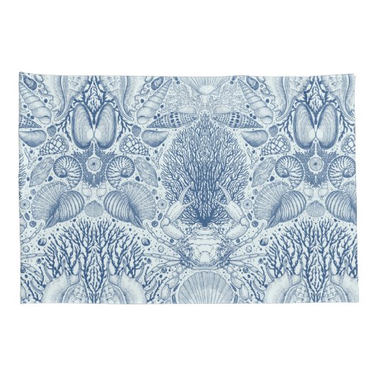 Strandschätze in Blau Kissenbezug (Rückseite-Rechts)