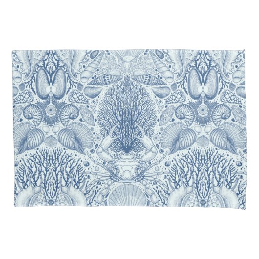 Strandschätze in Blau Kissenbezug (Vorderseite-Links)