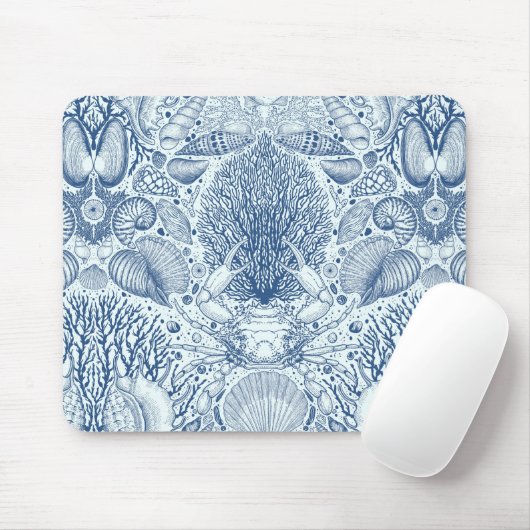 Strandschätze in Blau Mousepad (Mit Mouse)