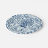 Strandschätze in Blau Pappteller (Schrägansicht)