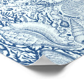 Strandschätze in Blau Poster (Ecke)