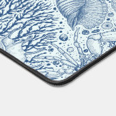 Strandschätze in Blau Schreibtischunterlage (Ecke)