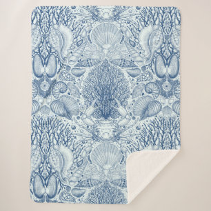 Strandschätze in Blau Sherpadecke