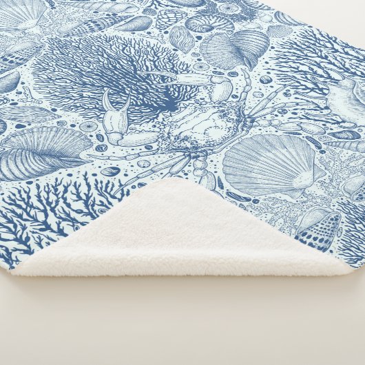 Strandschätze in Blau Sherpadecke (3/4)