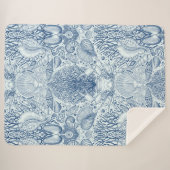 Strandschätze in Blau Sherpadecke (Vorderseite (Horizontal))