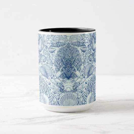 Strandschätze in Blau Tasse (Zentrum)