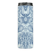 Strandschätze in Blau Thermosbecher (Rückseite)