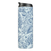 Strandschätze in Blau Thermosbecher (Nach rechts gedreht)