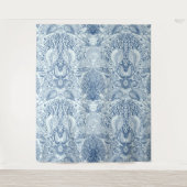 Strandschätze in Blau Wandteppich (Vorderseite)