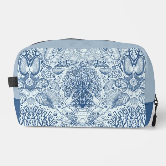 Strandschätze in Blau Waschbeutel (Vorderseite)
