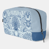 Strandschätze in Blau Waschbeutel (Rechte Ecke)