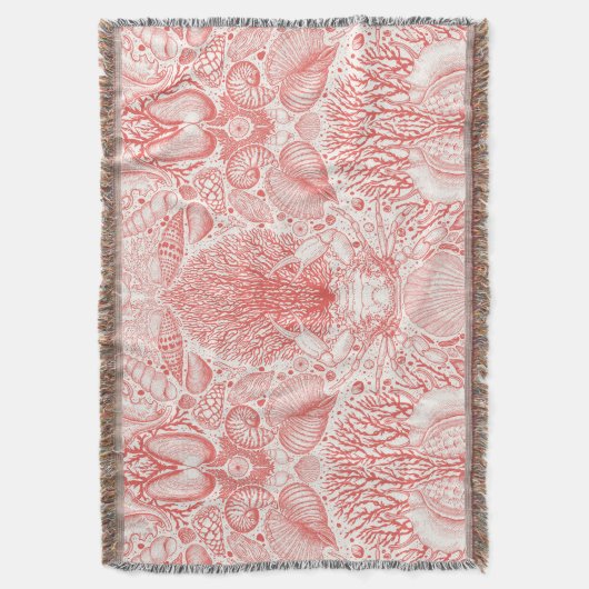 Strandschätze in Korallenrot Decke (Vorderseite Vertikal)