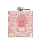 Strandschätze in Korallenrot Flachmann (Rückseite)