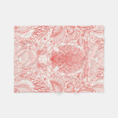 Strandschätze in Korallenrot Fleecedecke (Vorderseite (Horizontal))