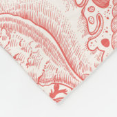 Strandschätze in Korallenrot Fleecedecke (Ecke)