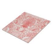 Strandschätze in Korallenrot Fliese (Seite)