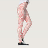 Strandschätze in Korallenrot Leggings (Rechts)