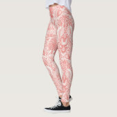 Strandschätze in Korallenrot Leggings (Links)