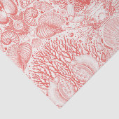 Strandschätze in Korallenrot Seidenpapier (Ausschnitt)