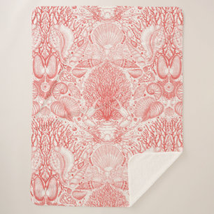 Strandschätze in Korallenrot Sherpadecke