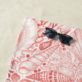 Strandschätze in Korallenrot Strandtuch (Beispiel)