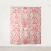 Strandschätze in Korallenrot Wandteppich (Vorderseite)