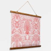 Strandschätze in Korallenrot Wandteppich Mit Holzrahmen (Gewinkelt)