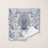 Strandschätze, Muscheln, Krabben, Korallen und Mee Badhandtuch Set (Waschlappen)