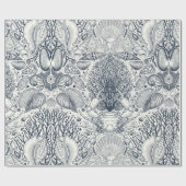 Strandschätze, Muscheln, Krabben, Korallen und Mee Geschenkpapier (Flach)