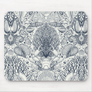 Strandschätze, Muscheln, Krabben, Korallen und Mee Mousepad