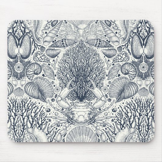 Strandschätze, Muscheln, Krabben, Korallen und Mee Mousepad (Vorne)