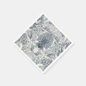 Strandschätze, Muscheln, Krabben, Korallen und Mee Serviette (Ecke)