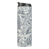 Strandschätze, Muscheln, Krabben, Korallen und Mee Thermosbecher (Nach rechts gedreht)