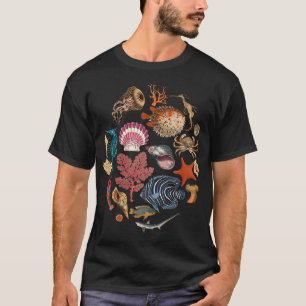Strandschätze-Sammlung Farbige Muschel und Meer T-Shirt
