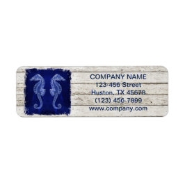 Strandschick Drift wood nautisches blaues Seepferd