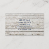 Strandschick Drift wood nautisches blaues Seepferd Visitenkarte (Rückseite)