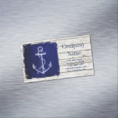 Strandschicker Holz nautischer Marinebanker Magnetische Visitenkarte (Beispiel)