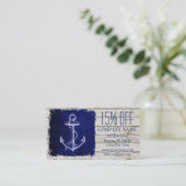 Strandschicker Holz nautischer Marinebanker Rabattkarte (Stehend Vorderseite)