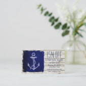 Strandschicker Holz nautischer Marinebanker Rabattkarte (Stehend Vorderseite)