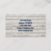 Strandschicker Holz nautischer Marinebanker Visitenkarte (Rückseite)