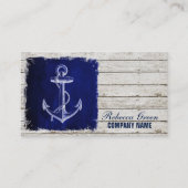 Strandschicker Holz nautischer Marinebanker Visitenkarte (Vorderseite)