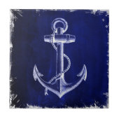 Strandschicker nautischer Marinebanker Fliese (Vorderseite)