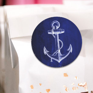 Strandschicker nautischer Marinebanker Herz-Aufkleber