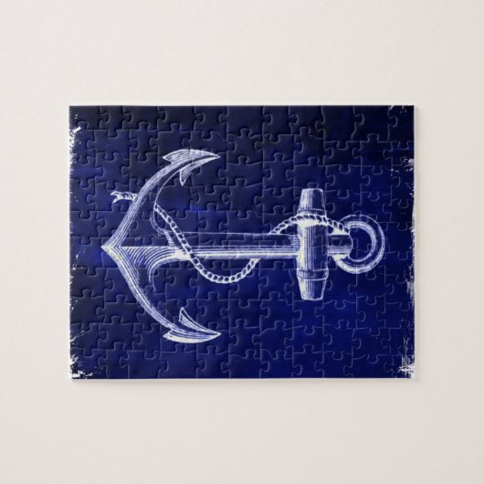 Strandschicker nautischer Marinebanker Puzzle (Horizontal)