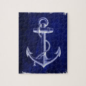 Strandschicker nautischer Marinebanker Puzzle (Vertikal)