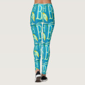 Strandschild blau leggings (Rückseite)