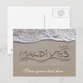 Strandschild der Malediven Postkarte (Vorne/Hinten)
