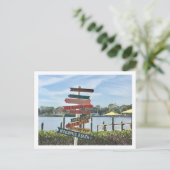 Strandschild Nokomis Florida Postkarte (Stehend Vorderseite)