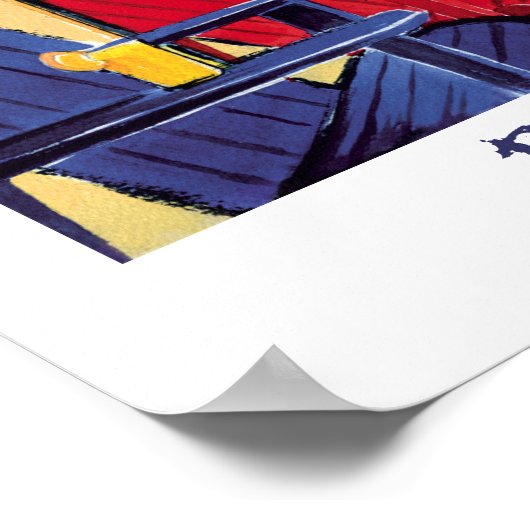 Strandschild Poster (Ecke)