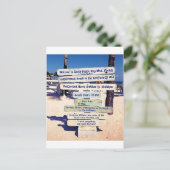 Strandschild Postkarte (Stehend Vorderseite)